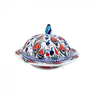 Iznik Design Ceramic Sugar - Bowl