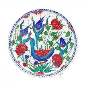 Iznik Design Ceramic Plate - Phoenix