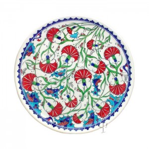 Iznik Design Ceramic Plate - Carnation