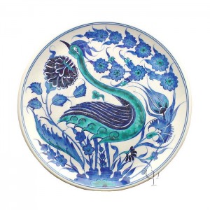 Iznik Design Ceramic Plate - Phoenix