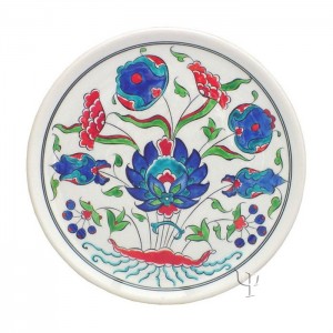 Iznik Design Ceramic Plate - Naturel Garden