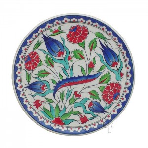 Iznik Design Ceramic Plate - Naturel Garden