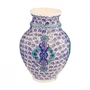 Iznik Design Ceramic Vase - Carnation