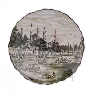 Iznik Design Ceramic Plate - Ottoman Miniature