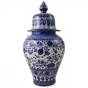 Iznik Design Ceramic Jar - Lale and Karanfil