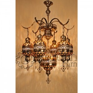 Ottoman Chandelier with 7 Globes