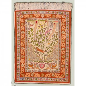 Hereke Silk Carpet - 1.7'X2.4'/0.5X0.7 Mt.