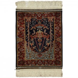 Fine Hereke Silk Carpet - 1.2'X1.7'/0.4X0.5 Mt.