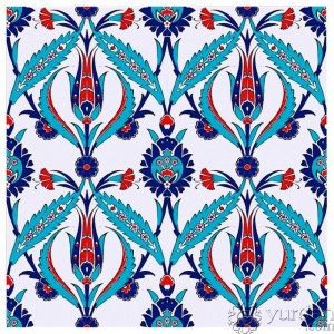 Iznik Design Serigraph Tile