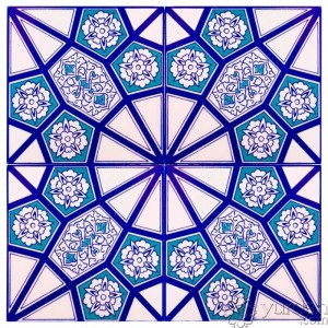 Iznik Design Serigraph Tile