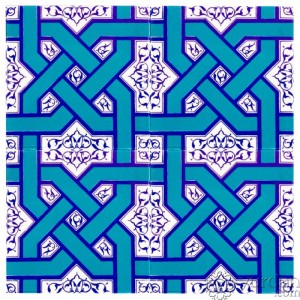 Iznik Design Serigraph Tile