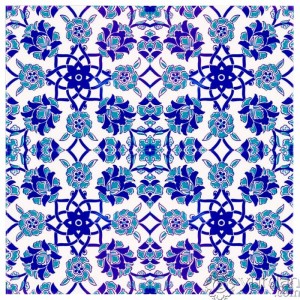 Iznik Design Serigraph Tile