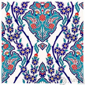 Iznik Design Serigraph Tile