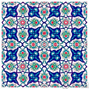 Iznik Design Serigraph Tile