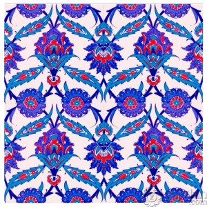 Iznik Design Serigraph Tile