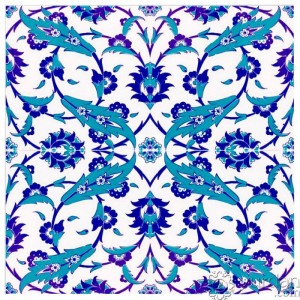 Iznik Design Serigraph Tile