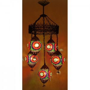 Ottoman Chandelier with 7 Globes