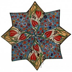 Iznik Design Ceramic Star Plate