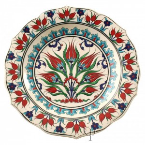 Iznik Design Ceramic Plate - Tulip