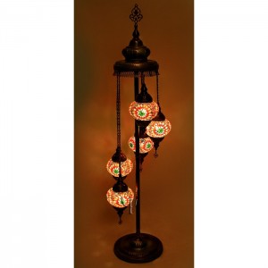 Mosaic Floor Lamp with 5 Globes