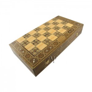 Intarsia Backgammon/Checkers Box Set