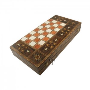 Intarsia Backgammon/Checkers Box Set