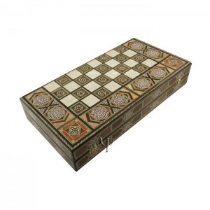 Intarsia Backgammon/Checkers Box Set