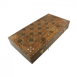 Intarsia Backgammon/Checkers Box Set