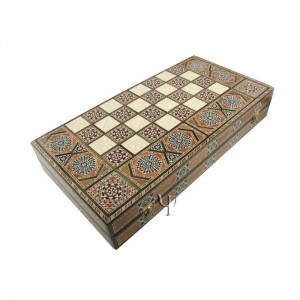 Intarsia Backgammon/Checkers Box Set