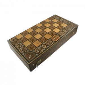 Intarsia Backgammon/Checkers Box Set