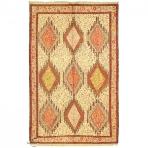 Silk Soumak Kilim- 4.2'X6.6'/1.3X2 Mt.