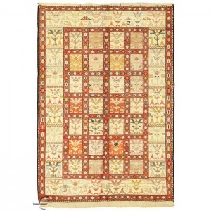 Silk Soumak Kilim- 3.3'X4.7'/1X1.4 Mt.