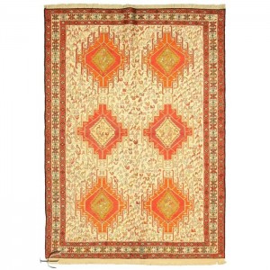 Silk Soumak Kilim- 3.4'X4.9'/1.1X1.5 Mt.