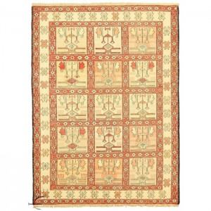 Silk Soumak Kilim- 2.4'X3.2'/0.7X1 Mt.