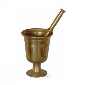 Turkish Brass Mortar 21 Cm / 8.3Â inches