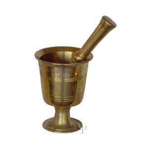 Turkish Brass Mortar Widht 17Â Cm / 6.7Â inches