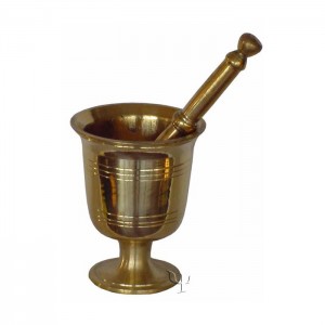 Turkish Brass Mortar 15Â Cm / 5.9Â inches