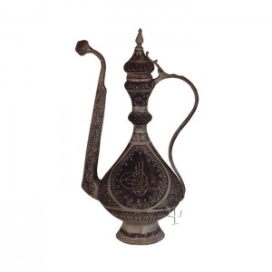 Turkish Copper Oxidized Tugra Ewer