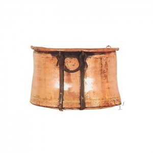 Turkish Copper Cauldron cut in half (Large)