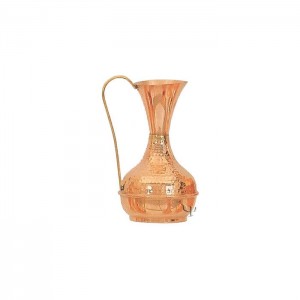 Turkish Copper Belly Vase with Handle