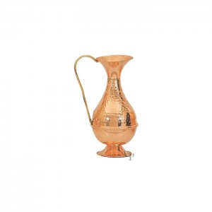 Turkish Copper Belly Vase with Handle