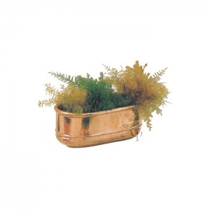 0.7kg/24.7oz Turkish Copper Oval Lugless Flower Pot