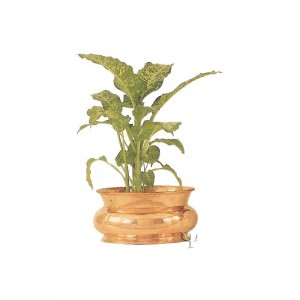 Turkish Copper Round Planter (No: 4)