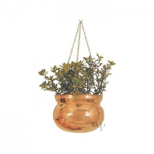 Turkish Copper Hanging Ball - Shaped Flower Pot (No: 5)