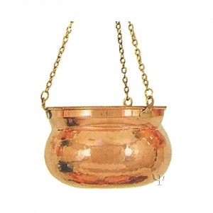 Turkish Copper Hanging Ball - Shaped Flower Pot (No: 4)