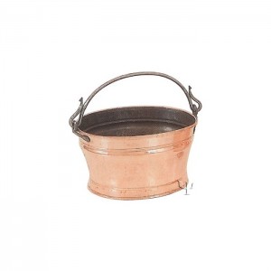 Turkish Copper Coal (or Log) Bucket with iron Handles