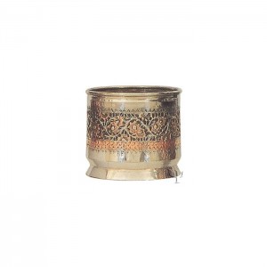 Turkish Copper Nickel Plated Repousse Copper Vase (No: 5)