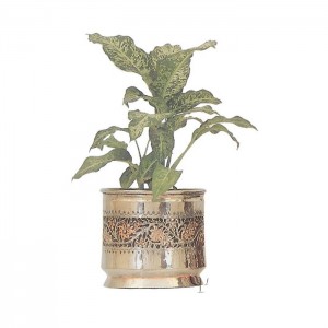 Turkish Copper Nickel Plated Repousse Copper Vase (No: 4)