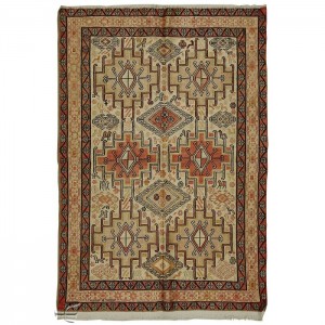 Silk Soumak Kilim- 3.3'X4.7'/1X1.4 Mt.