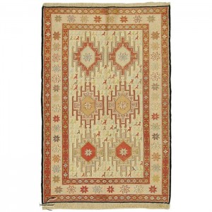 Silk Soumak Kilim- 2.1'X3.1'/0.6X0.9 Mt.